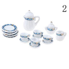 Load image into Gallery viewer, 15/8/9/4/2Pcs 1:12 Dolls House Miniature Mugs Dish Cups Pot Set Direction Furniture Toys Coffee Tea Cups Dollhouse Accessory
