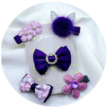 Load image into Gallery viewer, 5PCS/set Baby Girls Bow Hairpins Hair Clip for girls Barrettes Flower Headdress Children Princess Headwear
