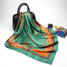 Load image into Gallery viewer, Fashion Scarves for Women Shawl Print Silk Satin Hijab Scarf Female Bandana 90*90cm Luxury Brand Square Shawls Scarfs For Ladies
