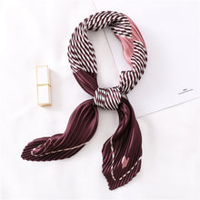 Load image into Gallery viewer, 2020 Designer Women Crinkle Scarf Square Silk Neck Scarves Female Leopard Print Hair Band Lady Pleated Scarfs
