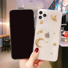 Load image into Gallery viewer, Lovebay Luxury Bling Glitter Phone Case For iPhone 11 Pro X XR XS Max 6 6S 7 8 Plus Plating Stars Moon Planet Soft Acrylic Cases
