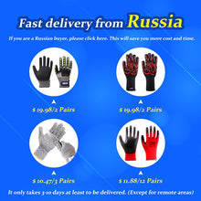 Load image into Gallery viewer, Hot Sale 6 Pairs GMG CE Certificated EN388 Red Polyester Black PU Work Safety Gloves Mechanic Working Gloves
