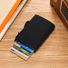Load image into Gallery viewer, BISI GORO Single Box Card Holder PU Leather Card Wallet New Men RFID Blocking Aluminum Smart Multifunction Slim Wallet Card Case
