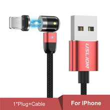 Load image into Gallery viewer, USLION 2020 New 540 Degree Rotate Magnetic Cable Micro USB Type C Cable Magnetic Charging Cable For iPhone 11 Pro Max Data Line
