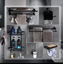 Load image into Gallery viewer, Bathroom Accessories Corner Shelf,Towel Rack,Paper holder,Towel Bar,Toilet Brush Holder Towel Rail Brass Black bathroom Hardware
