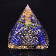 Load image into Gallery viewer, Orgonite Jewelry Pyramid Natural Lapis Lazuli Orgone Energy Generator Chakra Healing/Emf Protection And Meditation Decoration
