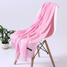 Load image into Gallery viewer, Fashion Solid Color 2020 Women Scarf Winter Hijabs Tessale Tassels Long Lady Shawls Cashmere Like Pashmina Hijabs Scarves Wraps
