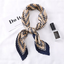 Load image into Gallery viewer, 2020 Designer Women Crinkle Scarf Square Silk Neck Scarves Female Leopard Print Hair Band Lady Pleated Scarfs
