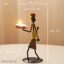 Load image into Gallery viewer, Home Decoration Accessories Creative Candle Holder Iron Kitchen Restaurant Romantic Candlestick Christmas Halloween Bar Party
