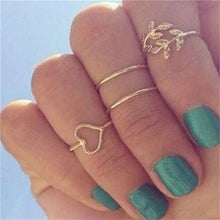 Load image into Gallery viewer, 15 Pcs/set Women Fashion Rings Hearts Fatima Hands Virgin Mary Cross Leaf Hollow Geometric Crystal Ring Set Wedding Jewelry
