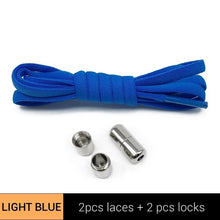 Load image into Gallery viewer, TILUSERO New Elastic Shoelaces Metal Capsule Button No Tie Shoe Laces
