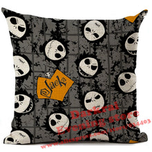 Load image into Gallery viewer, Nightmare Before Christmas Cartoon Skull Jack Printed Cushion Cover Halloween Decorative Sofa Car Throw Pillow Home Decor Pillow

