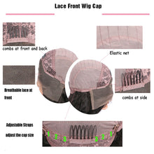 Load image into Gallery viewer, KGBL Short Bob Ombre 4/27 Color 13*4 Lace Front Middle Ratio 8”-16" Human Hair Wigs  Brazilian Non-Remy Hair   Pre-Plucked Wigs
