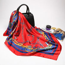 Load image into Gallery viewer, Fashion Scarves for Women Shawl Print Silk Satin Hijab Scarf Female Bandana 90*90cm Luxury Brand Square Shawls Scarfs For Ladies

