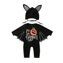 Load image into Gallery viewer, Autumn Newborn Halloween Costume For Baby Boys Girls Clothes Halloween Cosplay Costume Romper Jumpsuits+hat Halloween Outfits
