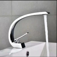 Load image into Gallery viewer, Tuqiu Basin Faucet Modern Bathroom Mixer Tap Black/Gold Wash basin Faucet Single Handle Hot and Cold Waterfall Faucet
