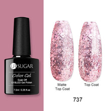 Load image into Gallery viewer, UR SUGAR Nude Glitter Gel Nail Polish Varnish Pink Rose Gold Shimmer Soak Off UV LED Nails Gel varnish  7.5ml
