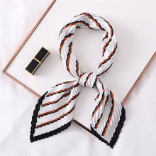 Load image into Gallery viewer, 2020 Designer Women Crinkle Scarf Square Silk Neck Scarves Female Leopard Print Hair Band Lady Pleated Scarfs
