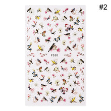Load image into Gallery viewer, Flower Series Nail Water Decal Stickers Sakura Daisy Lavender Floral Pattern Transfer Sticker  Nail Art Decoration
