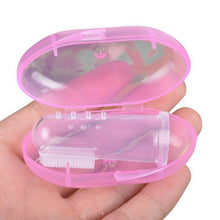 Load image into Gallery viewer, 1set Silicon Toothbrush+Box Baby Finger Toothbrush Kids Teeth Clean Soft Silicone Infant Tooth Brush Rubber Cleaning Baby Brush
