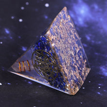 Load image into Gallery viewer, Orgonite Jewelry Pyramid Natural Lapis Lazuli Orgone Energy Generator Chakra Healing/Emf Protection And Meditation Decoration
