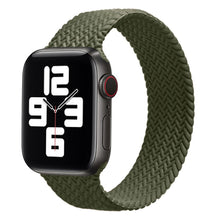 Load image into Gallery viewer, Braided Solo Loop silicone Strap For Apple Watch band 44mm 40mm 38mm 42mm Elastic Bracelet for iWatch Series 6 SE 5 4 3

