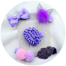 Load image into Gallery viewer, 5PCS/set Baby Girls Bow Hairpins Hair Clip for girls Barrettes Flower Headdress Children Princess Headwear
