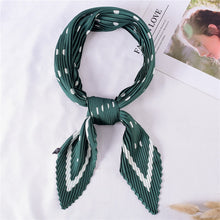 Load image into Gallery viewer, 2020 Designer Women Crinkle Scarf Square Silk Neck Scarves Female Leopard Print Hair Band Lady Pleated Scarfs
