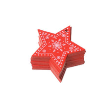 Load image into Gallery viewer, 10pcs 5cm Christmas Wooden Decorations for Home Tree DIY Natural Wood Christmas Ornaments Pendants Hanging Gift Natal Xmas Decor
