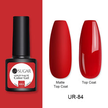 Load image into Gallery viewer, UR SUGAR 7.5ml Matte Nail Gel Polish Purple Series Hybrid Varnish Nail Art Semi Permanent UV Gel Varnish Soak Off Matte Top Coat
