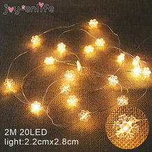 Load image into Gallery viewer, 2M 20LED Santa Claus Snowflake Tree LED Light String Christmas Decoration For Home 2020 Christmas Ornament Xmas Gift New Year
