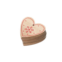 Load image into Gallery viewer, 10pcs 5cm Christmas Wooden Decorations for Home Tree DIY Natural Wood Christmas Ornaments Pendants Hanging Gift Natal Xmas Decor
