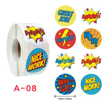 Load image into Gallery viewer, 500pcs Reward Stickers Encouragement Sticker Roll for Kids Motivational Stickers with Cute Animals for Students Teachers
