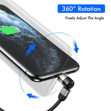 Load image into Gallery viewer, USLION 2020 New 540 Degree Rotate Magnetic Cable Micro USB Type C Cable Magnetic Charging Cable For iPhone 11 Pro Max Data Line
