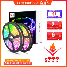 Load image into Gallery viewer, LED Strip Light ,RGB 5050/SMD2835, Flexible Ribbon, DIY Led Light Strip RGB  Tape Diode DC 12V Phone app bluetooth

