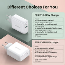 Load image into Gallery viewer, Ugreen 36W Fast USB Charger Quick Charge 4.0 3.0 Type C PD Fast Charging for iPhone 12 USB Charger with QC 4.0 3.0 Phone Charger

