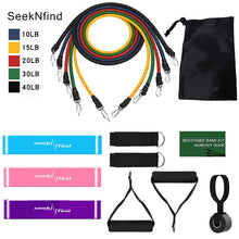 Load image into Gallery viewer, 11 pcs Yoga Band Tube Resistance Bands Set Fitness Elastic Rubber Band Training Workout Expander Pull Rope Gym Fitness Equipment
