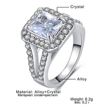 Load image into Gallery viewer, DAXI Luxury Zircon Engagement Ring Female Square Geometry AAA Zircon Austria Crystal Romantic Wedding Rings For Women Party Gift
