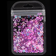 Load image into Gallery viewer, Holographic Butterfly Heart Nail Art Glitter Micro Laser Star Flakes 3D Silver Gold Sequins Polish Manicure Nail Decoration
