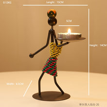 Load image into Gallery viewer, Home Decoration Accessories Creative Candle Holder Iron Kitchen Restaurant Romantic Candlestick Christmas Halloween Bar Party
