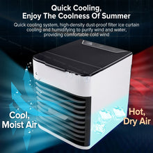 Load image into Gallery viewer, Mini Home Air Conditioner Portable Air Conditioning Personal Space Air Cooler USB Rechargeable Humidifier Air Cooling Desk Fan
