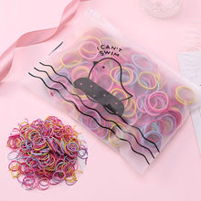 Load image into Gallery viewer, 100pcs/Set Bag Packed Girls Cute Colorful Elastic Hair Bands Gum For Ponytail Holder Scrunchie Headband Fashion Hair Accessories
