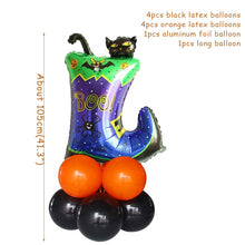 Load image into Gallery viewer, 10pcs/set Halloween Pumpkin Ghost Witch Bat Foil Balloons Set Halloween Party Decoration Hallowmas Black Orange Ballon Supplies
