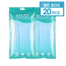 Load image into Gallery viewer, 20/30/50/100pcs Blue Disposable 3 Layer Non Woven Mouth Masks Dustproof Earloop face mask маска mascarillas Masque Maschera
