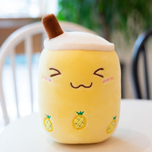 Load image into Gallery viewer, real-life bubble tea plush toy stuffed food milk tea soft doll boba fruit tea cup pillow cushion kids toys birthday gift
