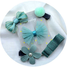 Load image into Gallery viewer, 5PCS/set Baby Girls Bow Hairpins Hair Clip for girls Barrettes Flower Headdress Children Princess Headwear
