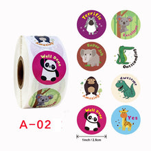 Load image into Gallery viewer, 500pcs Reward Stickers Encouragement Sticker Roll for Kids Motivational Stickers with Cute Animals for Students Teachers
