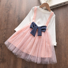 Load image into Gallery viewer, Bear Leader Girls Dress 2021 Winter Geometric Pattern Dress Long Sleeve Girls Clothes Top Coat+ Tutu Dress Sweater Knitwear 2pcs
