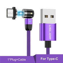 Load image into Gallery viewer, USLION 2020 New 540 Degree Rotate Magnetic Cable Micro USB Type C Cable Magnetic Charging Cable For iPhone 11 Pro Max Data Line
