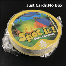 Load image into Gallery viewer, Dobble 16 styles Spot It Card Game Toy Iron Box Sport Go Camping Hip Kids Board Games Gift Animals Alphabet123
